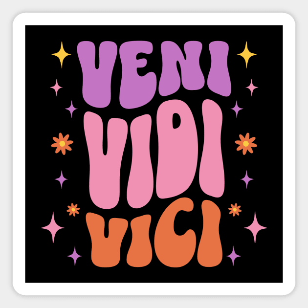 Veni Vidi Vici I Came I Saw I Conquered Julius Caesar Quote Magnet by Yesteeyear